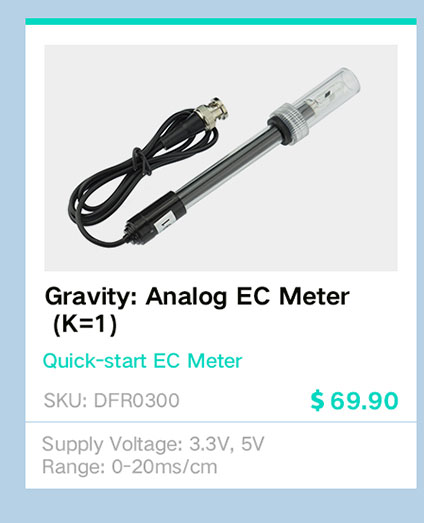 Gravity: Analog Electrical Conductivity Sensor /Meter V2 (K=1)